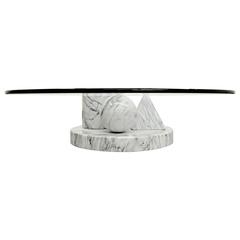 Solid Italian Marble Coffee Table by Massimo Vignelli for Casigliani