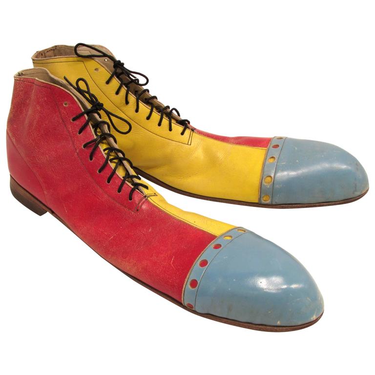 Pair of Long Multicolor Vintage Clown Shoes at 1stdibs Pair of Long Multicolor Vintage Clown Shoes at 1stdibs