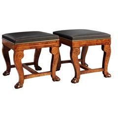 Pair of Early 19th Century French Empire Tabouret Stools by Jacob-Desmalter