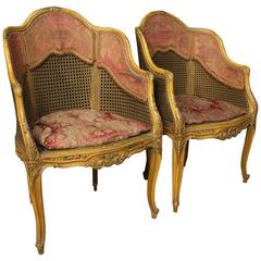 20th Century Pair of Venetian Lacquered Armchairs