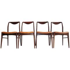 Kai Lyngfeldt Larsen a Set of Four Rosewood Chairs