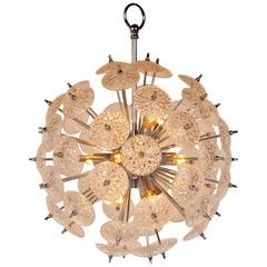 Glass with Chrome Sputnik Chandelier in the Style of Emil Stejnar, circa 1970 9