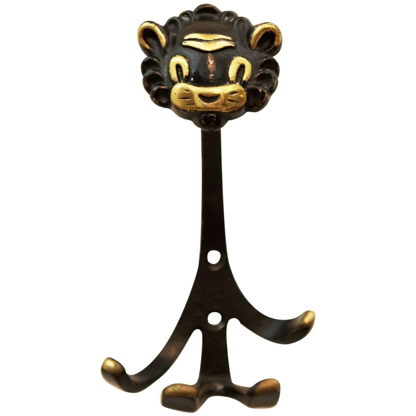 Lion Wall Hook by Walter Bosse For Sale