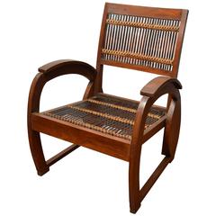 Turn of the Century Thai Colonial Open Armchair