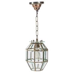 Leaded and Beveled Glass Pendant Light Attributed to Adolf Loos, circa 1905 12