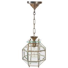 Leaded and Beveled Glass Pendant Light Attributed to Adolf Loos, circa 1905 11