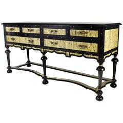 20th Century Faux Porcupine and Lacquer Sideboard