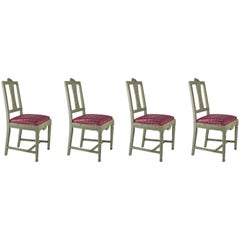 Set of Four Swedish Gustavian Period Dining Chairs
