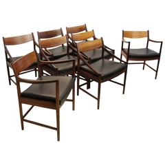 Set of Eight Dining Chairs in Rosewood by McIntosh