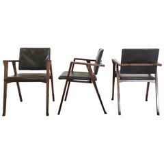 Three Rare Rosewood Luisa Chairs by Franco Albini
