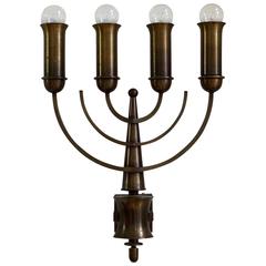 Pair of Italian Bronze Wall Sconces 12