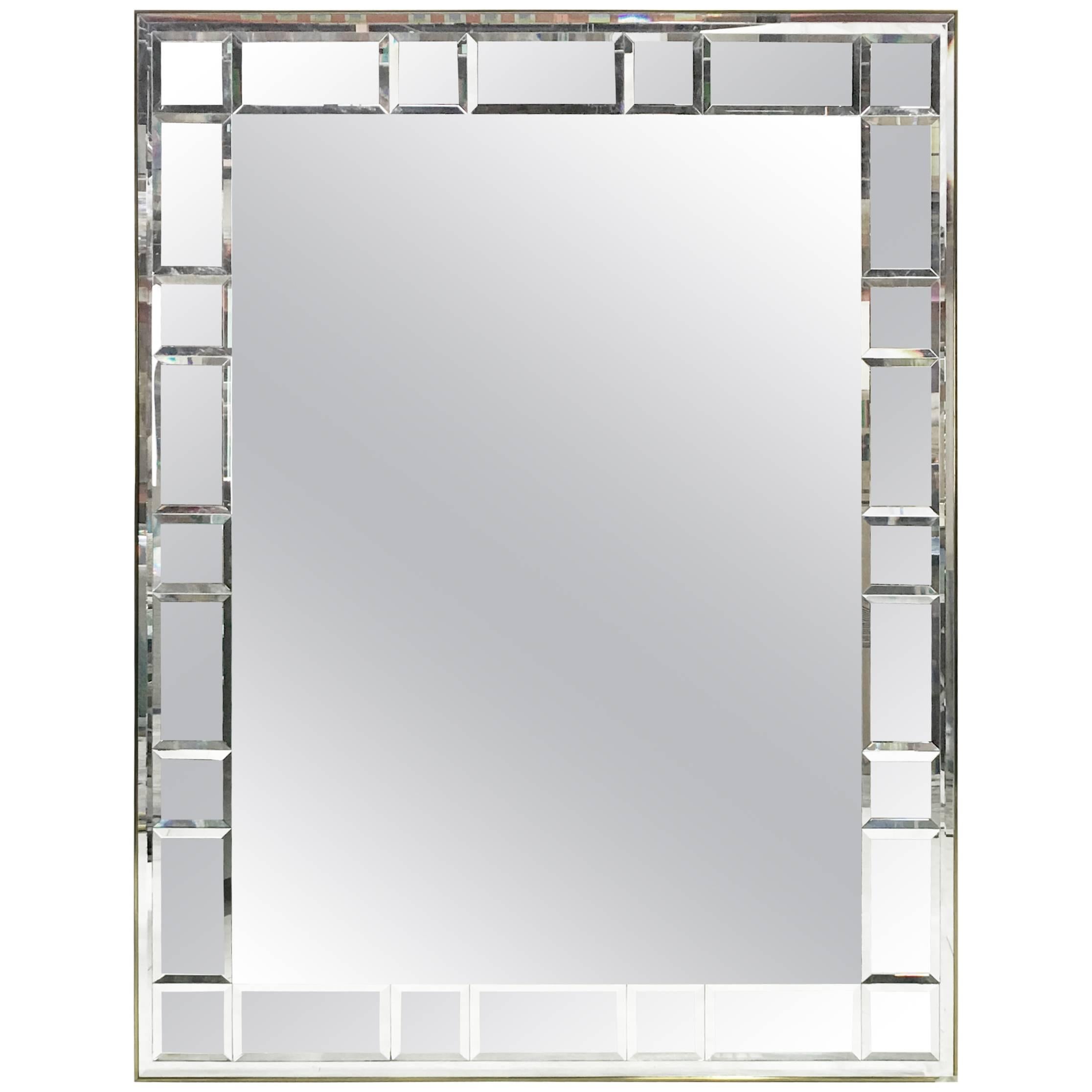 Large-Scale Beveled Mirror on Mirror by La Barge