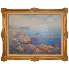 Impressionist Painting Coastal Scene by Louise Kamp