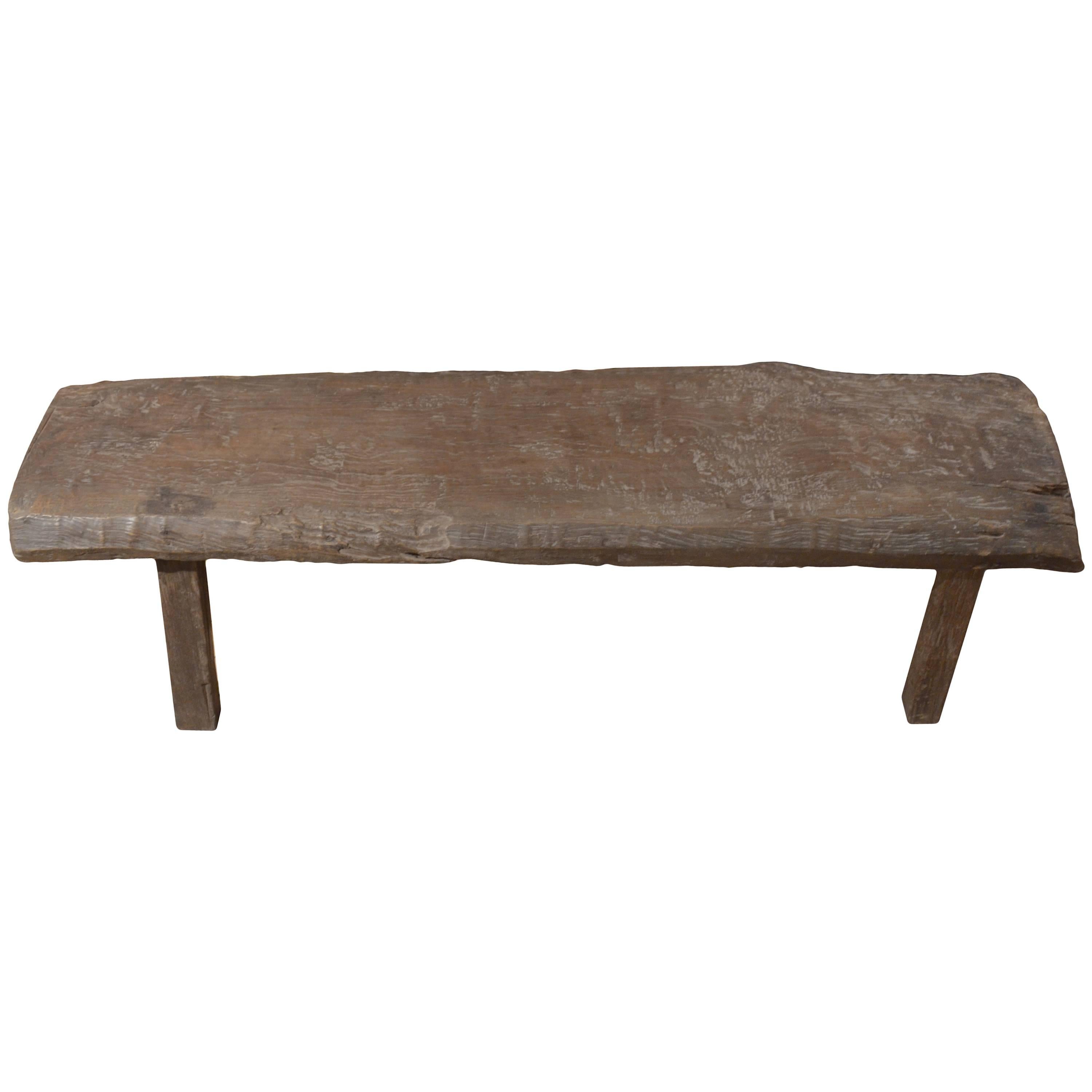 Wabi-Sabi Teak Wood Bench