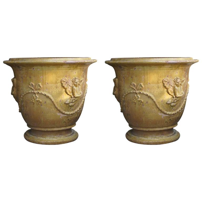 Pair of French Anduze Planter Pots from Provence For Sale at 1stdibs