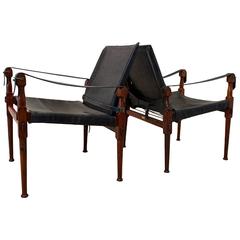 Mid-Century M. Hayat & Bros Ltd, Rosewood Safari Chairs
