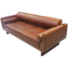 Modern Sculptural Leather Sofa Daybed