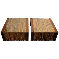 Pair of Percival Lafer Brutalist Cocktail or Side Tables 9
