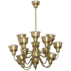 Hans Berstrom Brass Chandelier 9