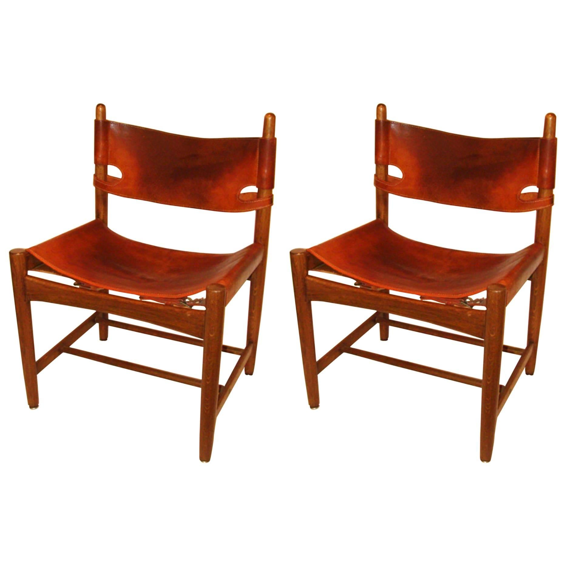 Pair of Vintage Borge Mogensen "Hunting Chairs"