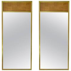 Mid-Century Brass Mirrors by Paul McCobb, Calvin Group