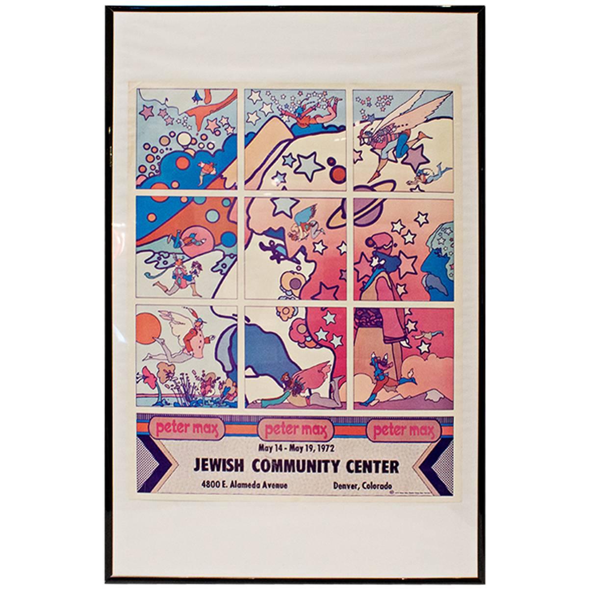 Peter Max "Jewish Community Center" Exhibition Poster, 1970