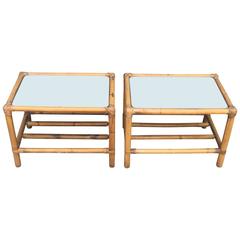 Pair of Mirror-top End Tables 5