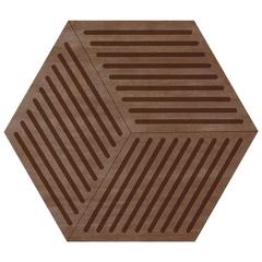 European 3d Hand-Carved Hexagonal Wool Rug