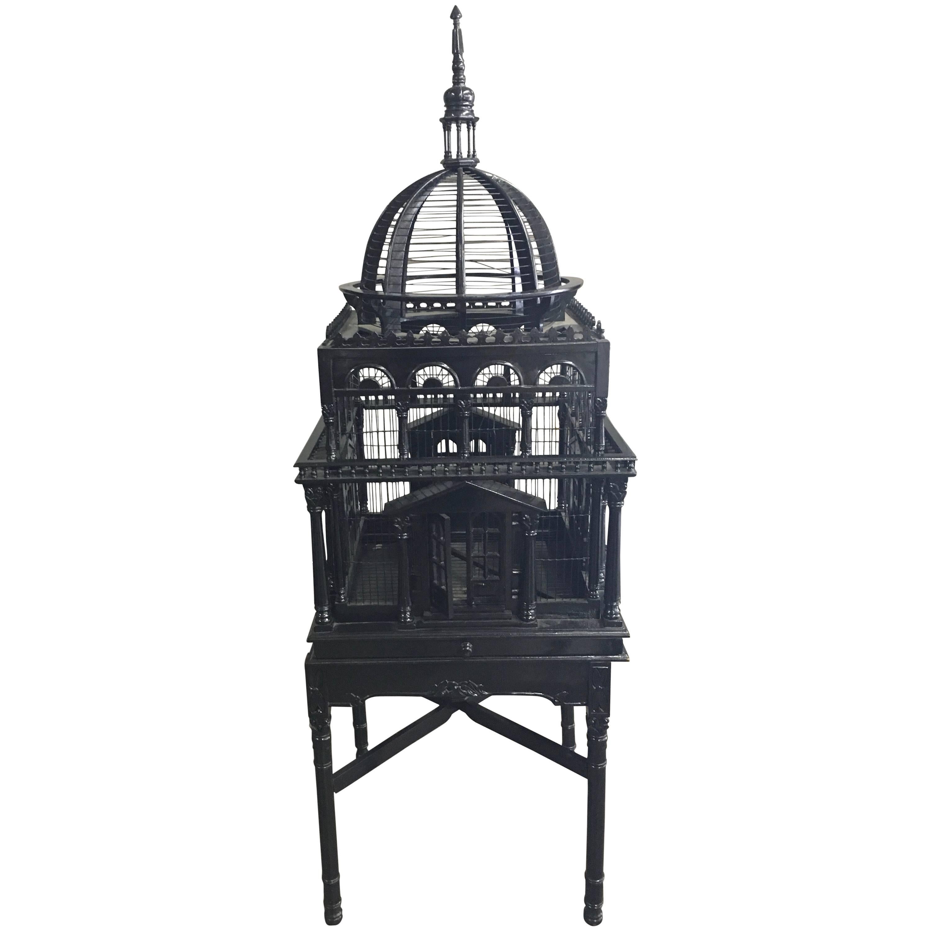 Early 20th Century English Bird Cage with Dome Top