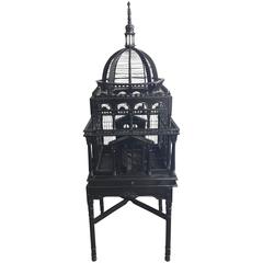 Used Early 20th Century English Bird Cage with Dome Top