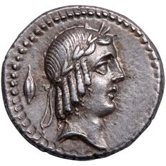 Ancient Roman Republican Silver Coin, 90 BC