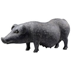 Very Large Ancient Chinese Pottery Han Dynasty Pig, 206 BC