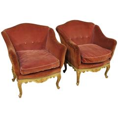 20th Century Pair of Venetian Lacquered Armchairs