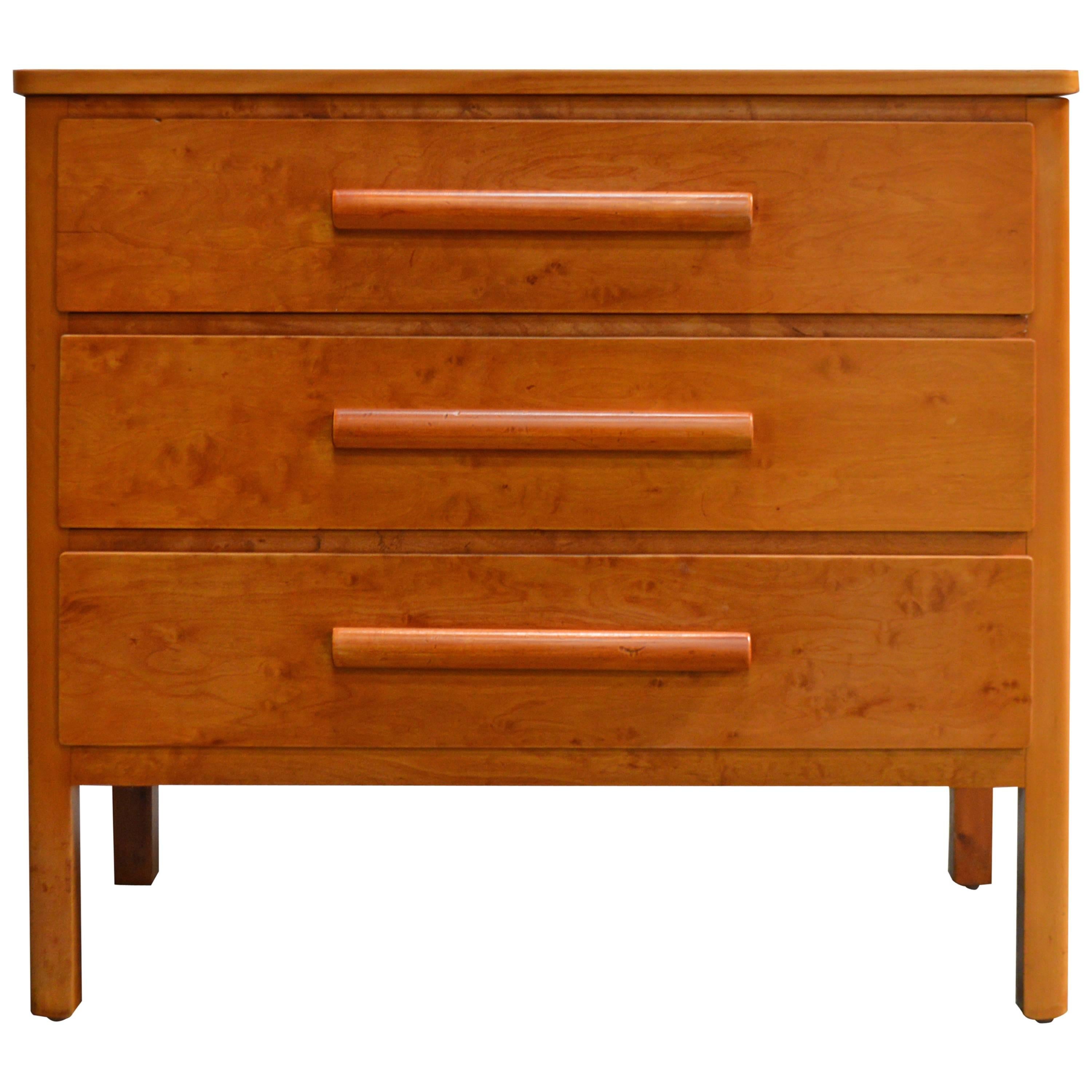 Swedish Art Deco Moderne Three-Drawer Chest or Commode