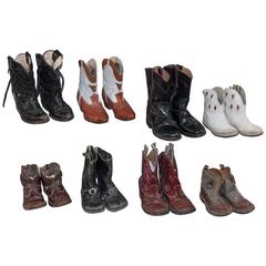 Collection of 1930s Children's Cowboy Boots