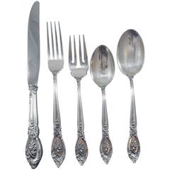 Rose Elegance by Lunt Sterling Silver Flatware Service Set of 63 Pieces 8
