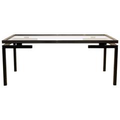 Pierre Vandel Paris Black and Gold Lacquered French Coffee Table
