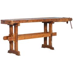 Antique Carpenter's Workbench from Hungary, circa 1890