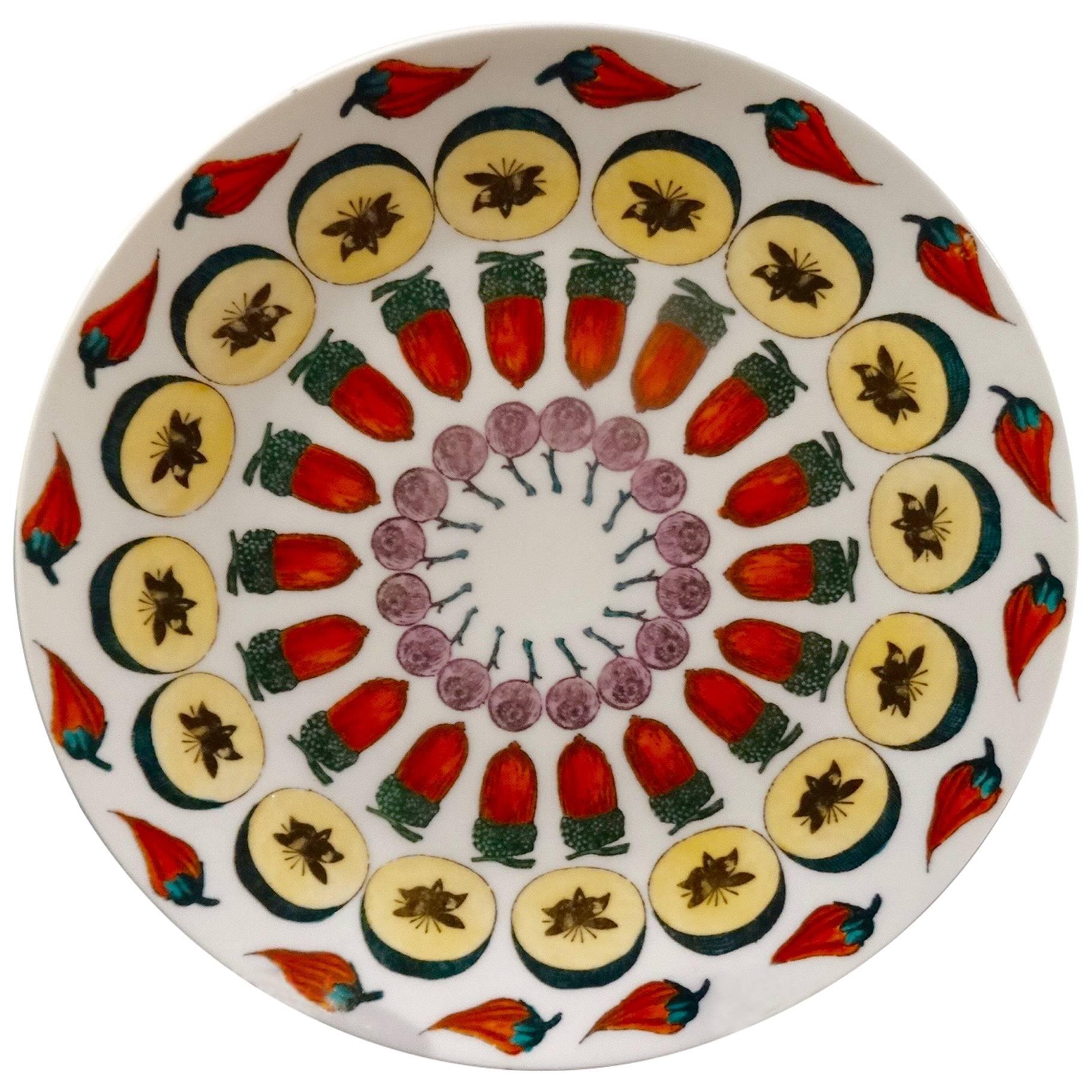 Fornasetti Ceramic Plats Giostra di Frutta no 3