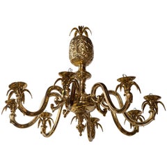 Antique Brass Pineapple Chandelier