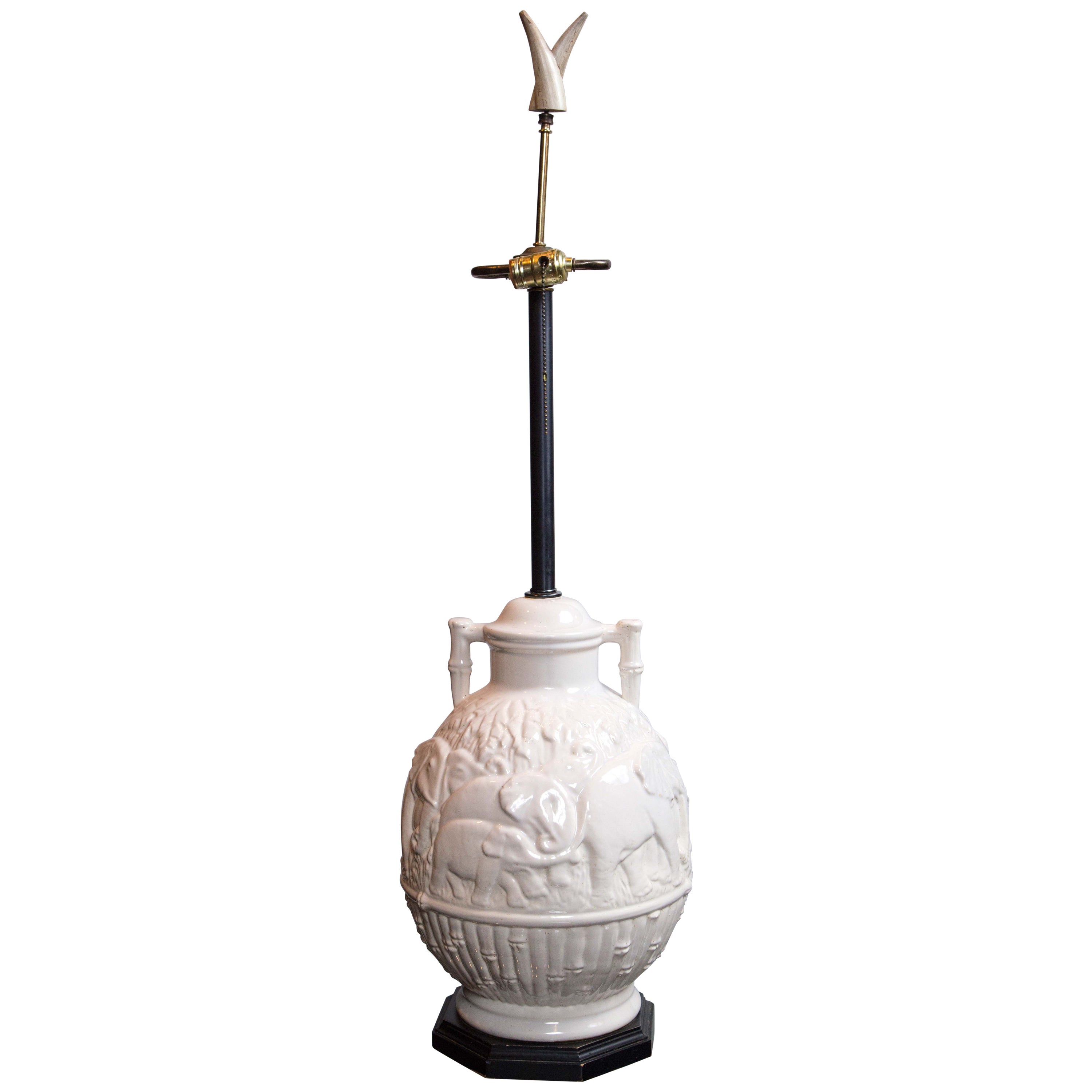 Vintage Elephant Tusk Lamp at 1stDibs