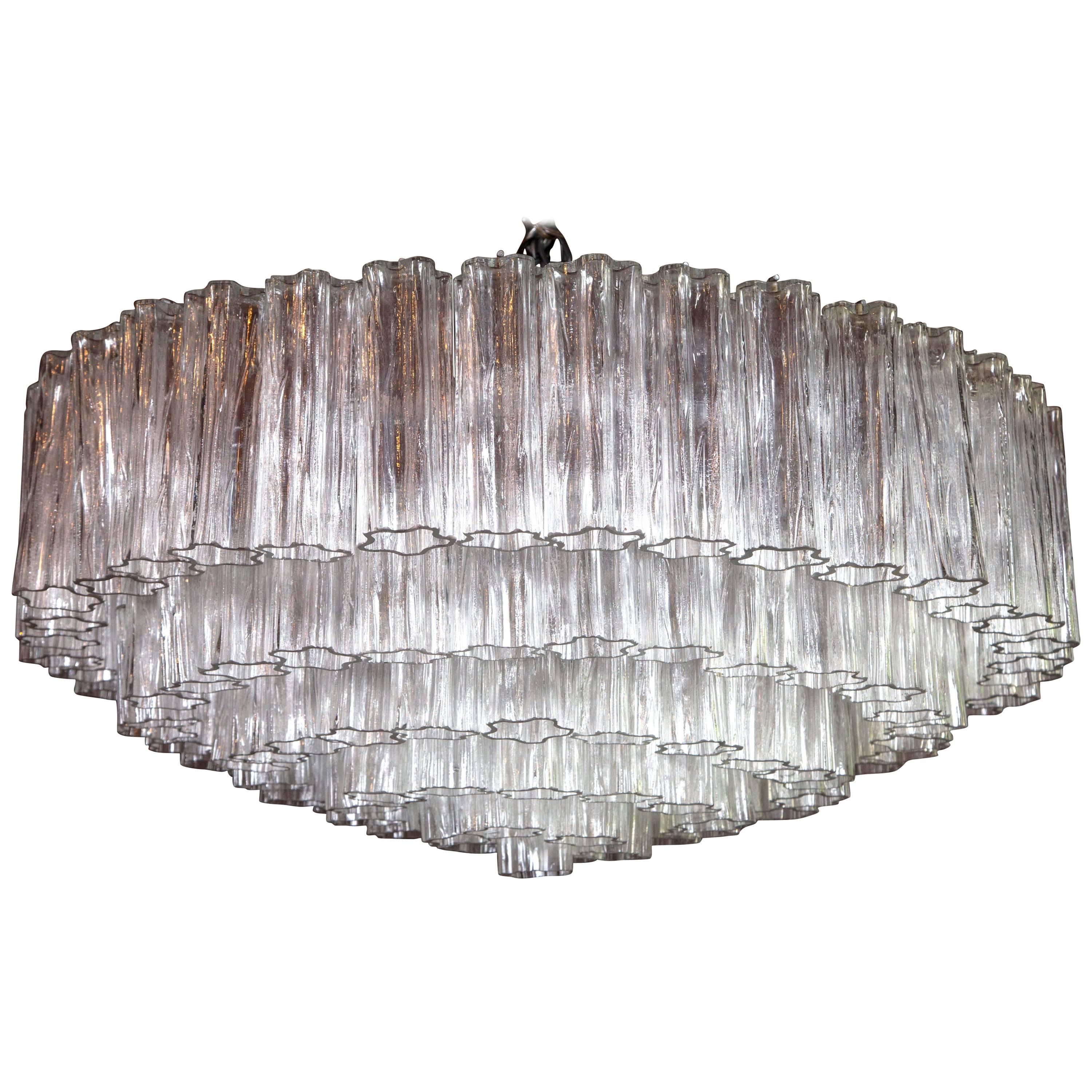 Large Italian Murano Tronchi Chandelier