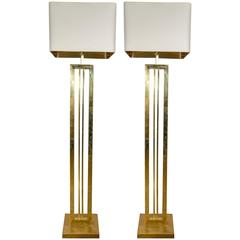 Pair of Brass Floor Lamps 5