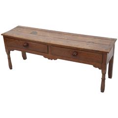 Antique Oak coffee table with Two Drawers