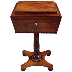 Antique Rosewood English Sewing Stand
