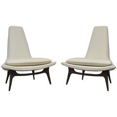 Karpen High Back Lounge Chairs