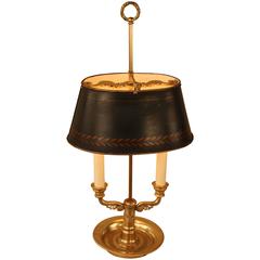 French, 19th Century Bronze Bouillotte Table Lamp