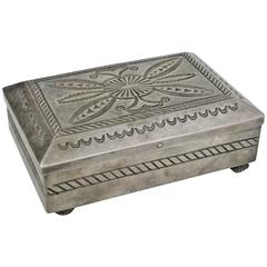 Vintage Navajo Silver Box, circa 1940