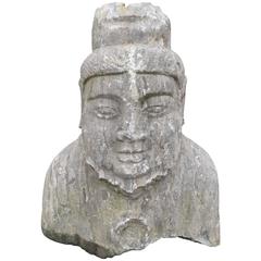 China Ancient  700 Year Old Stone Official Sculpture-unique garden choice