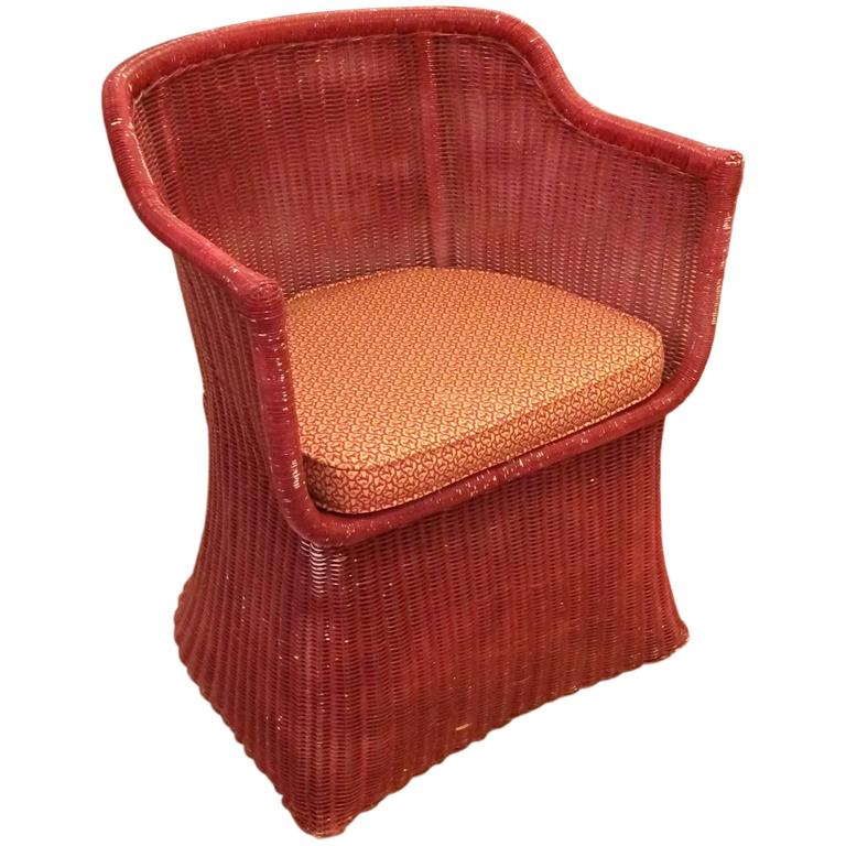 Billy Haines Style Clic Vintage Wicker Chair For At 1stdibs Billy Haines Style Clic Vintage Wicker Chair For